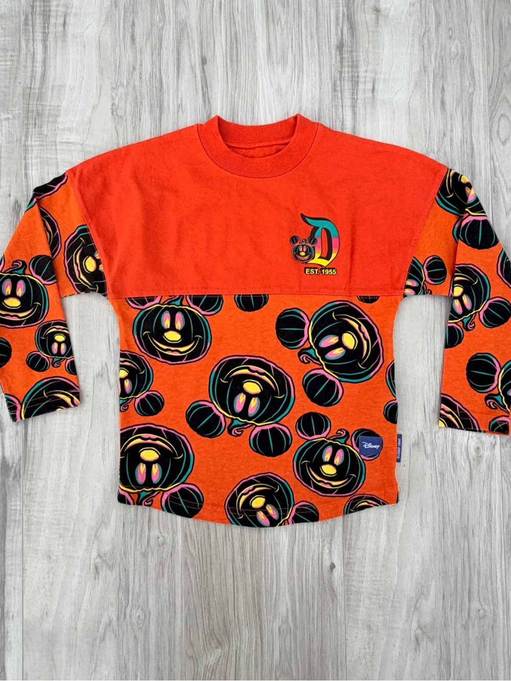 Disney Parks Mickey Mouse Pumpkin Halloween Spirit Jersey
